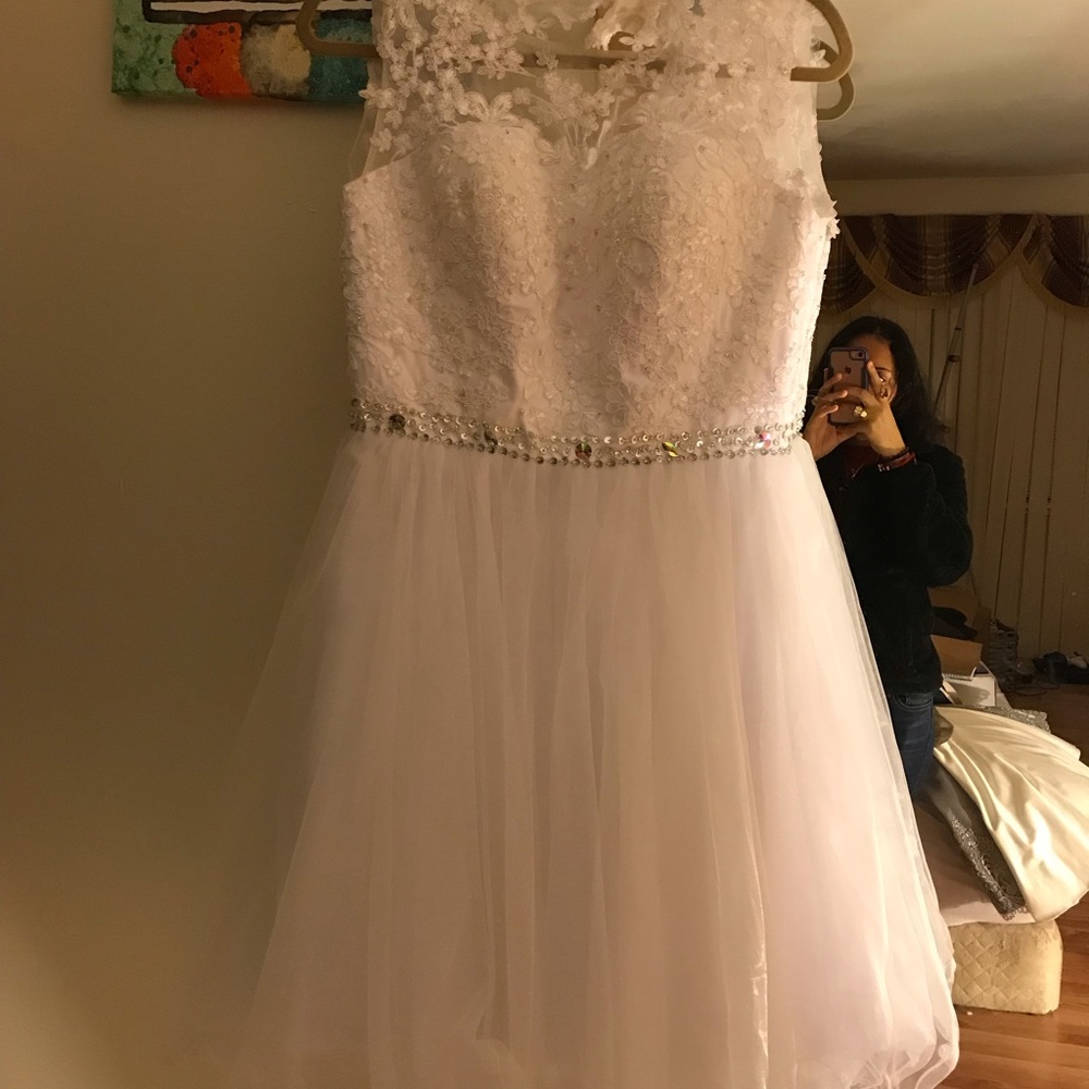 white formal dress